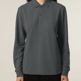 Unisex long sleeve polo shirt