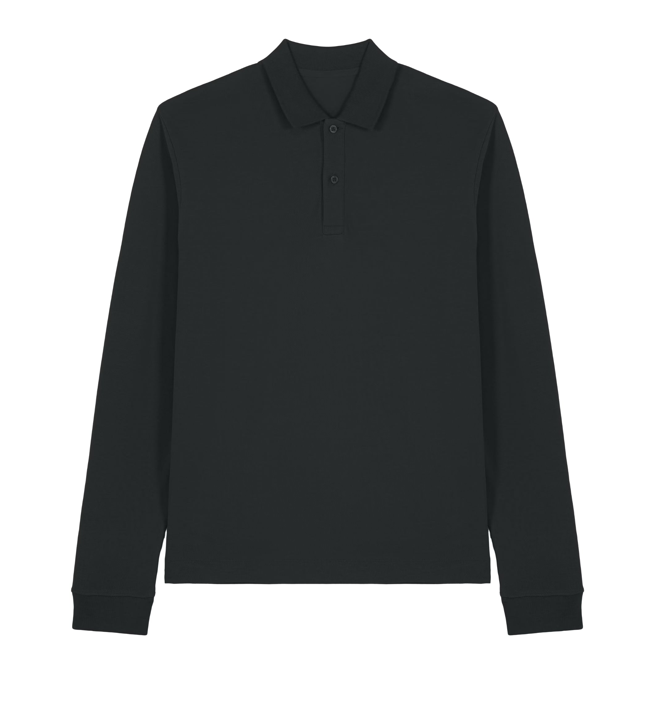 Unisex long sleeve polo shirt