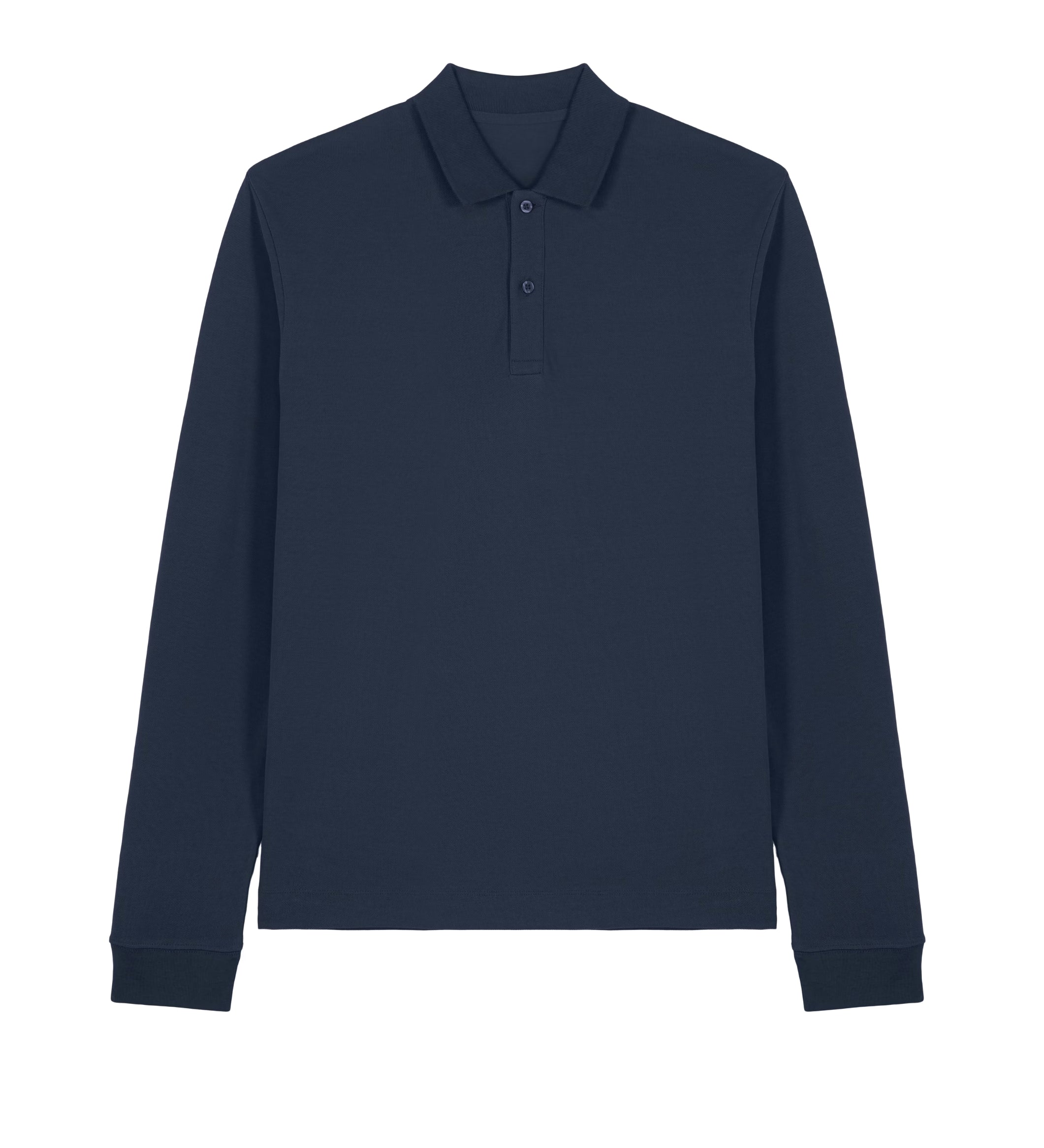 Unisex long sleeve polo shirt